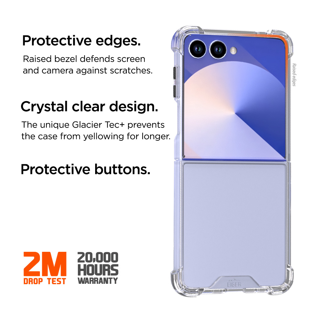 Samsung Galaxy Z Flip7 Glacier Case Hybrid Schutzhülle (EGCA00959) - Transparent