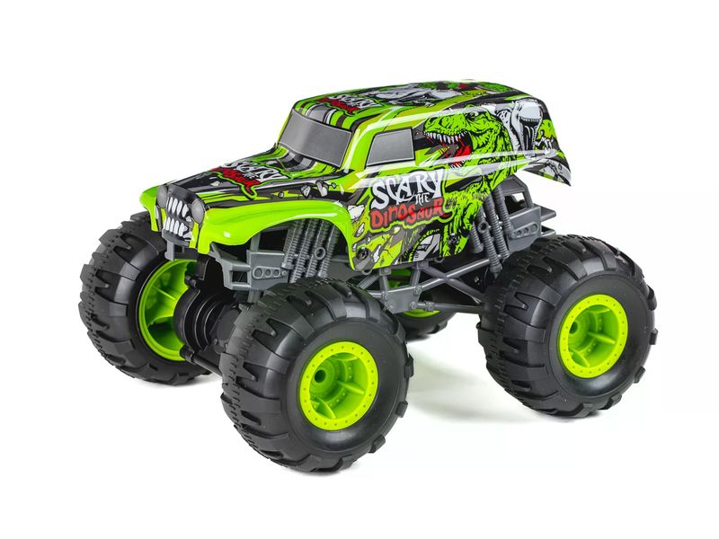 TEC-TOY Monster Truck Scary Monster Gyro & Sound, Grün, 1:1 4WD RC Monstertruck für Kinder ab 8 Jahren