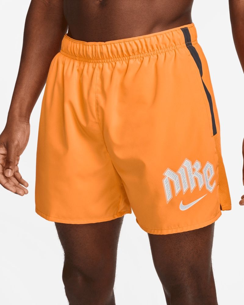 Short de running Nike Challenger Orange & Blanc pour homme