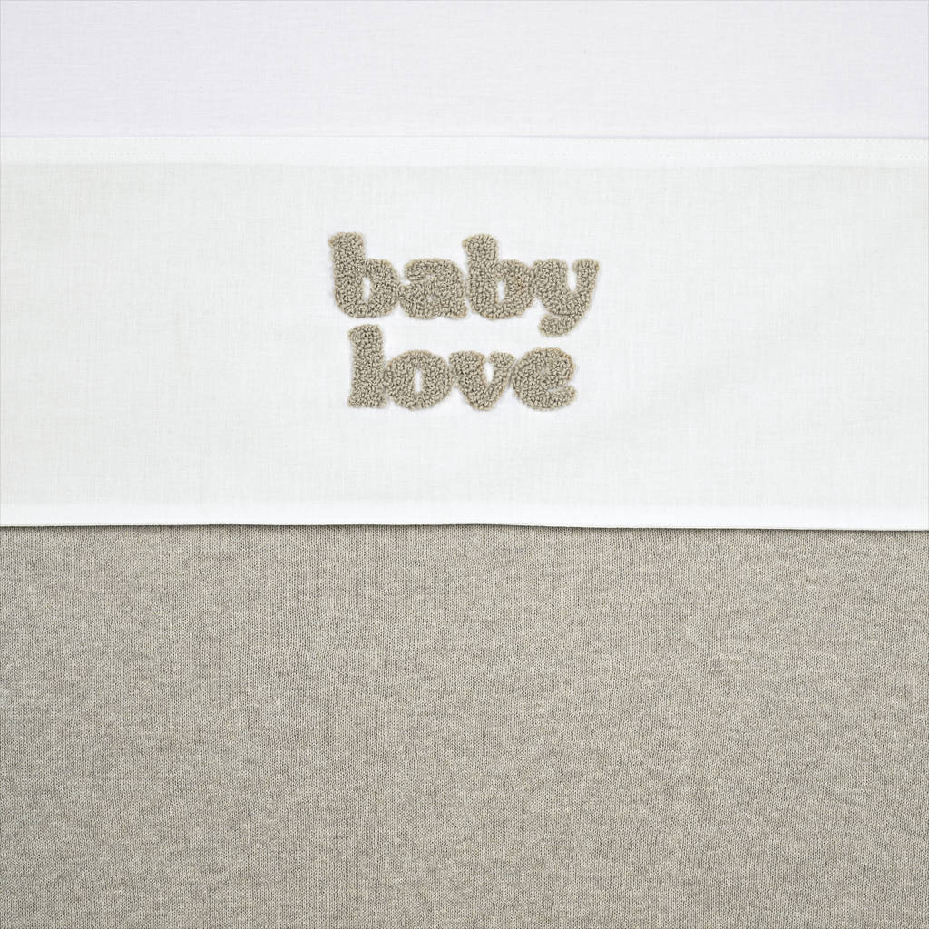 ledikantlaken Baby Love wit/beoge