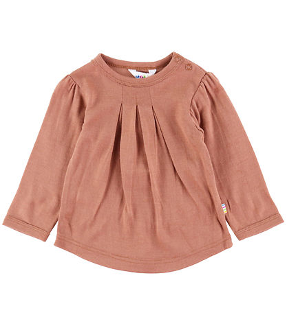 Joha Bluse - Uld - R?d/Brun