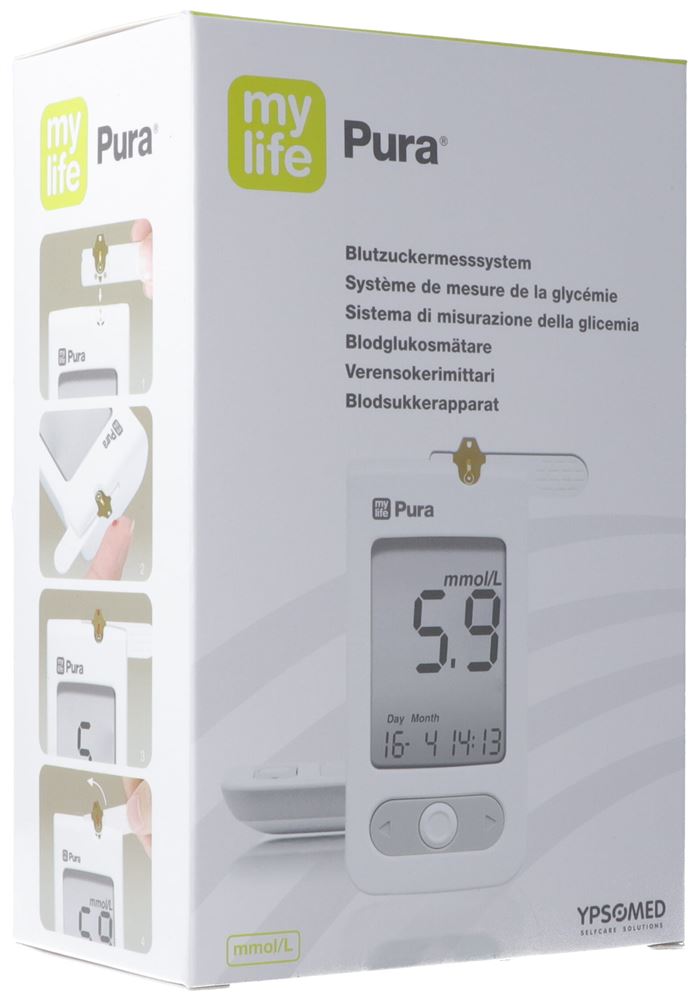 MYLIFE Pura Blutzuckermessgerät Kit mmol/L 1 Stk
