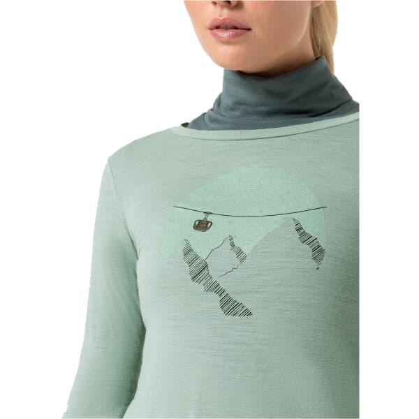 T-shirt randonnée SUPER.NATURAL W GONDOLA LS LIGHT JADE/VARIOUS