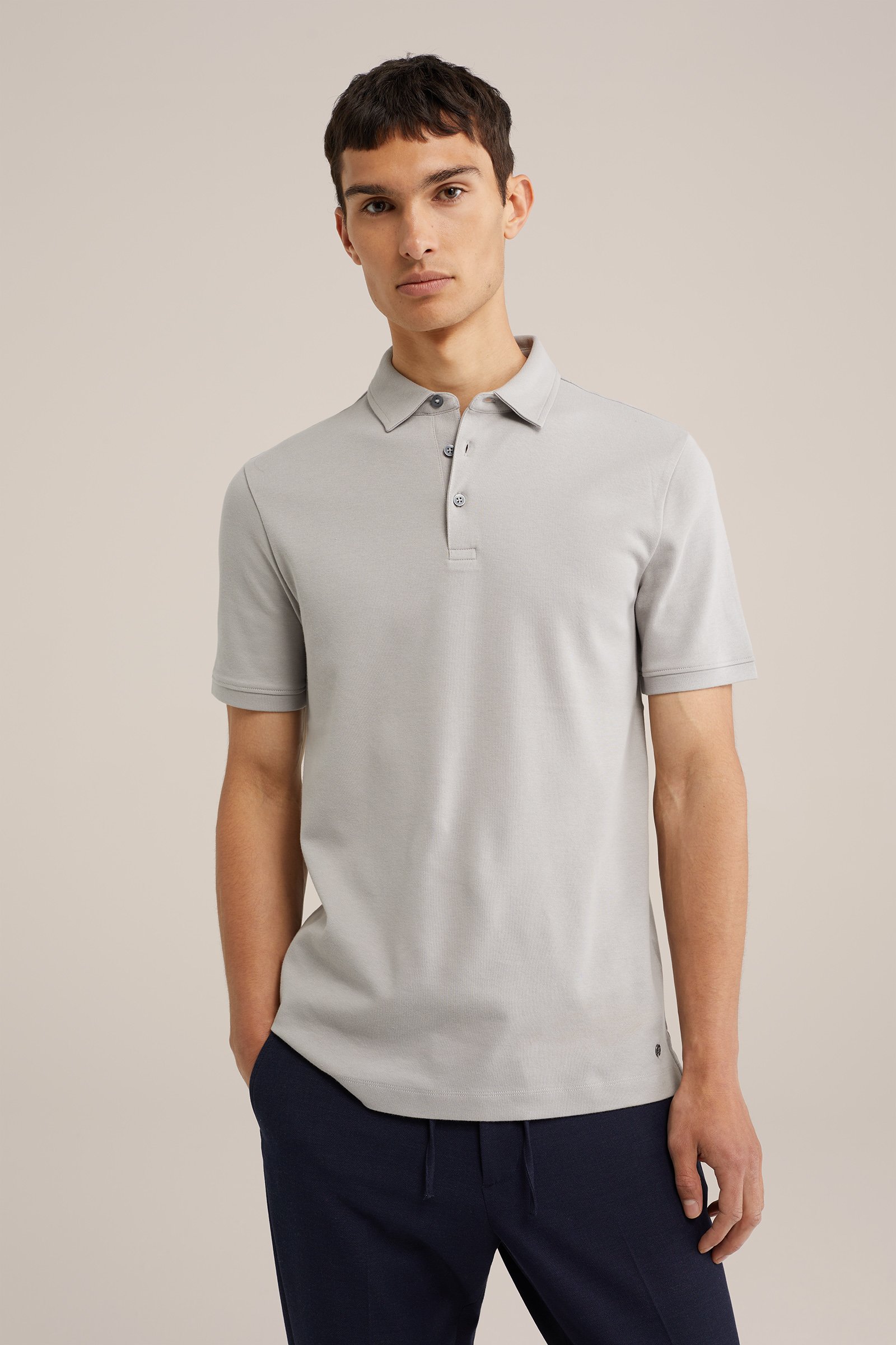 ultra soft polo WE Fashion Lichtgrijs