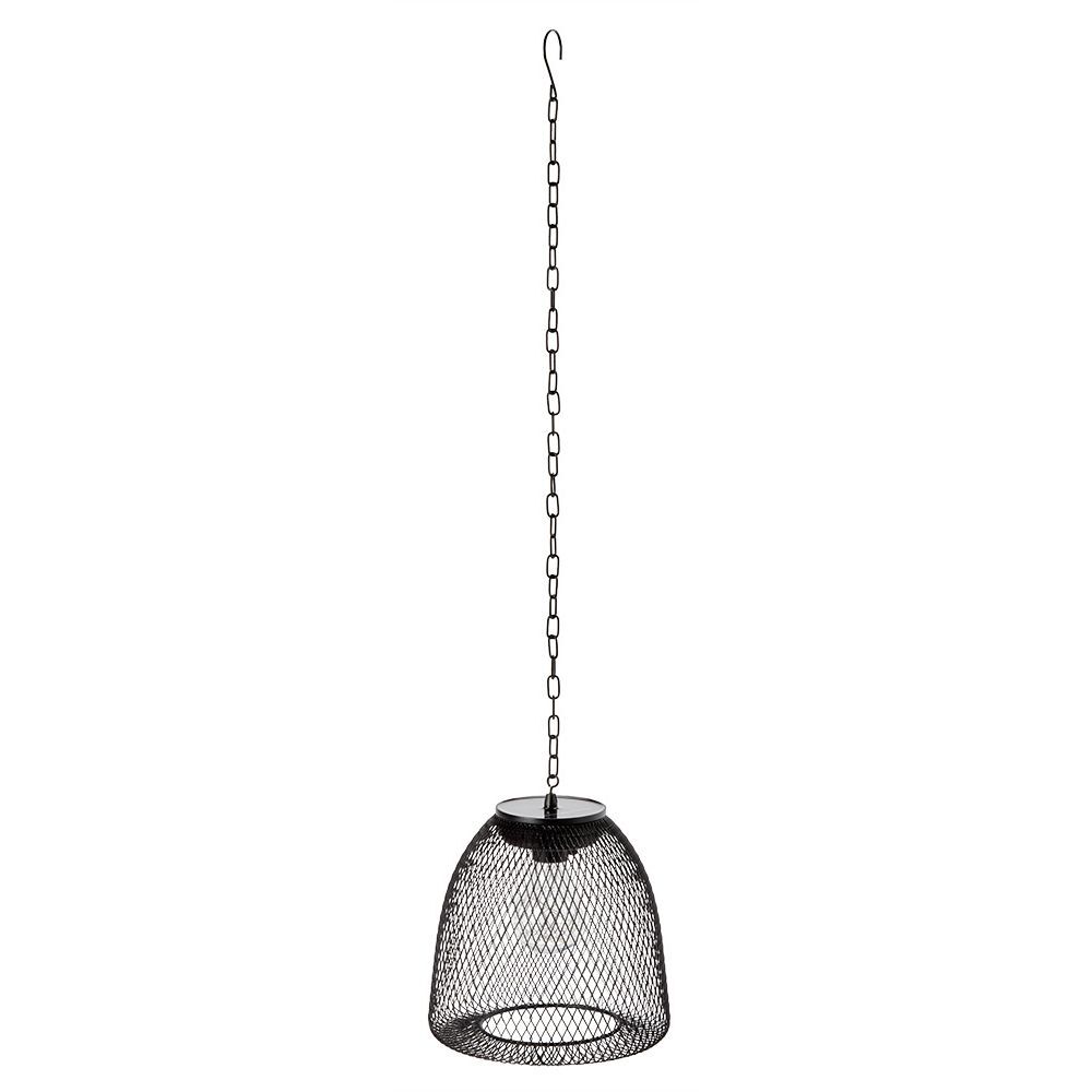 Lanterne solaire métal grillagé noir