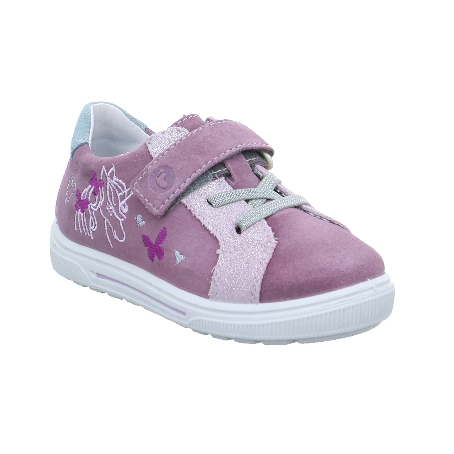 RICOSTA Kleinkinder-Halbschuh Klett Rosa Leder  Bottine