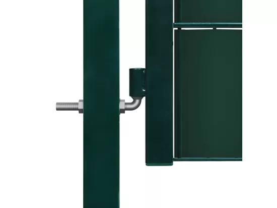 Portail de cl?ture PVC et acier 100x124 cm Vert