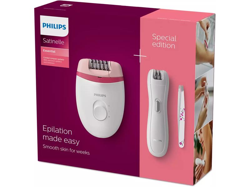 Philips Epilierer-Set Satinelle Essential BRP506/00 Kabelgebundener Epilator