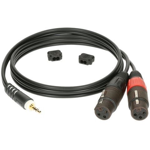 Klotz AY8-0200 verloopkabel 3.5 mm jack recht - 2x XLR female 2 meter