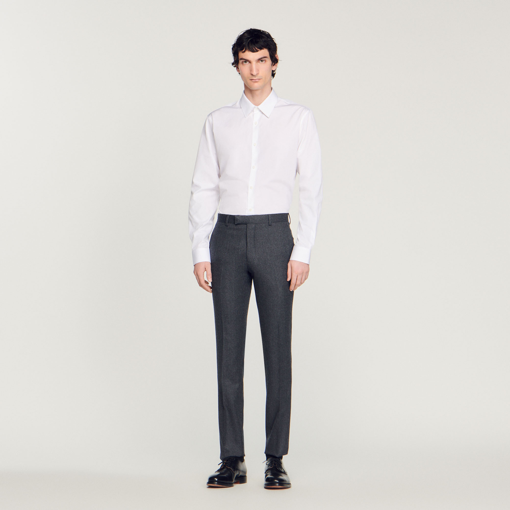 Pantalon de costume en flanelle