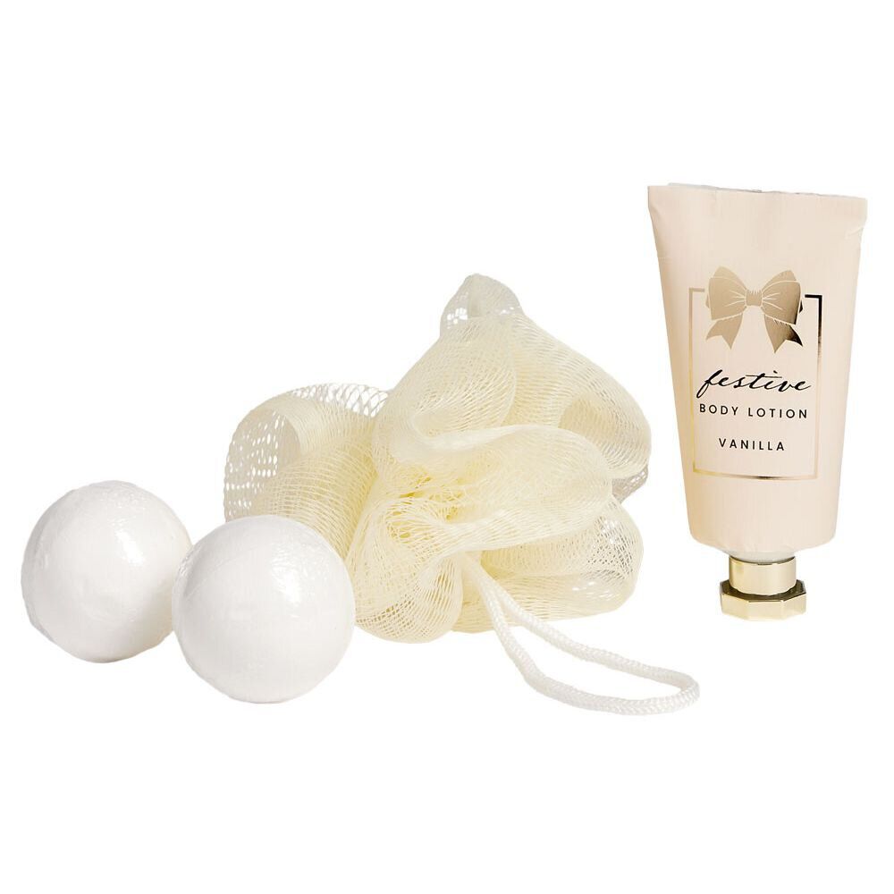 Coffret cadeau cage de bain 3 accessoires senteur vanille