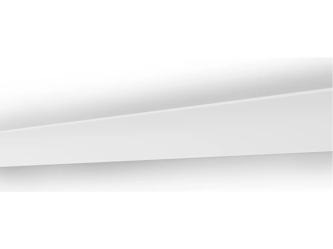 Lot de 3 corniches plafond en polystyrène L290 x l1.4 x H5 cm blanc - RENODA