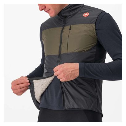 Gilet Sans Manches coupe vent Castelli Unlimited Puffy Noir/Marron