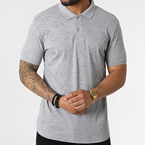 Polo A Manches Courtes PL003 Gris Chiné