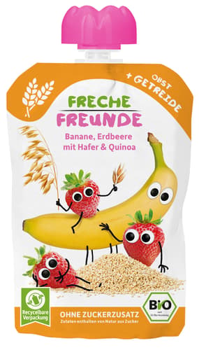 Freche Freunde Bio Quetschie „Banane, Erdbeere & Quinoa\