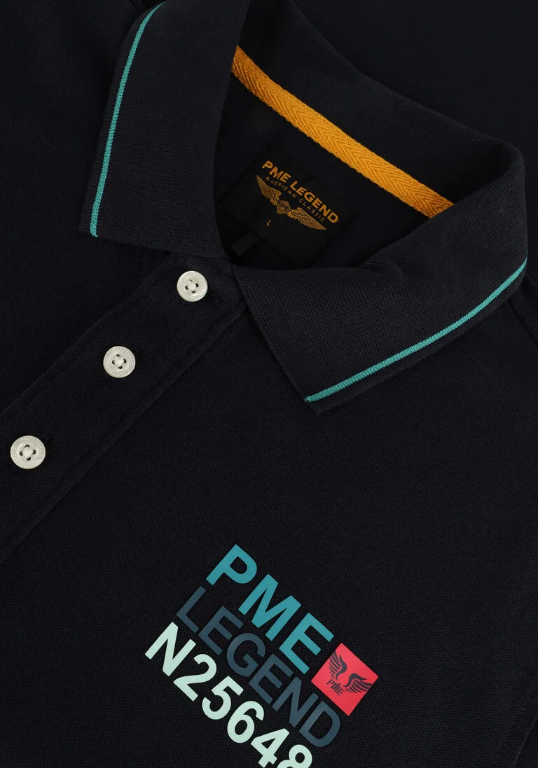 PME LEGEND blauwe pme legend polo short sleeve polo stretch pique package