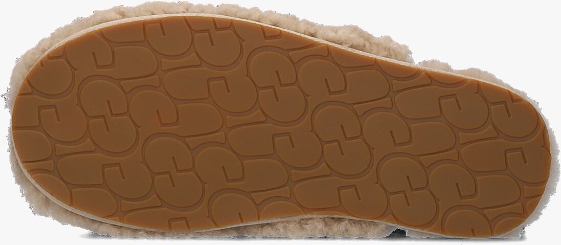 UGG beige ugg pantoffels w maxi curly slide