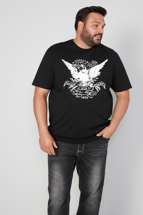 Boston Park T-Shirt, Halbarm, Bauchfit, Adler Print, bis 80/82