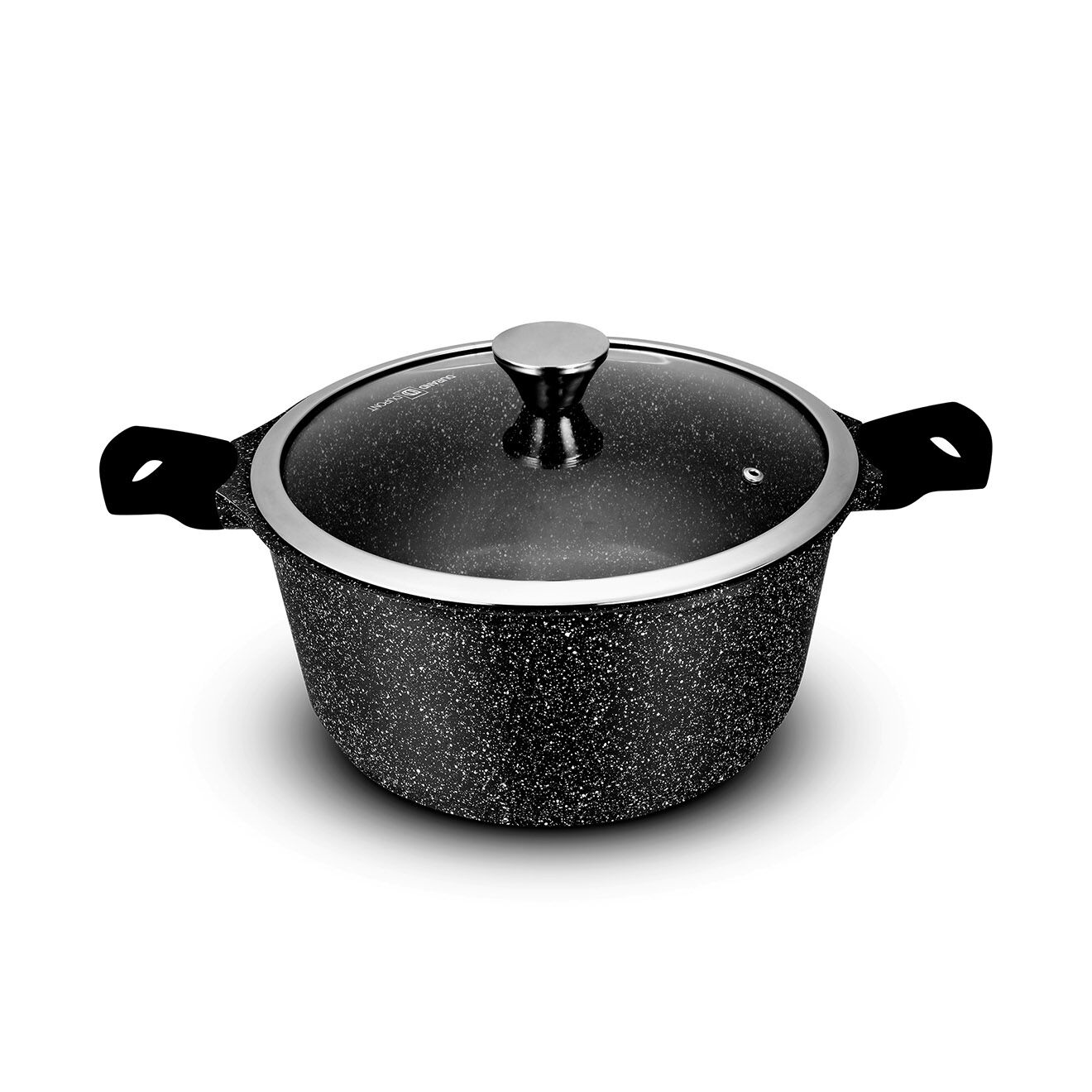 Durand Dupont Faitout fonte d'aluminium effet pierre gisors ft24tfi noir - D.24 cm