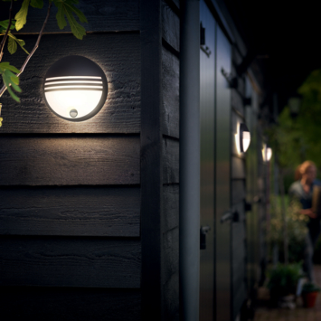 Philips Wandlamp MyGarden Yarrow LED Zwart 6W