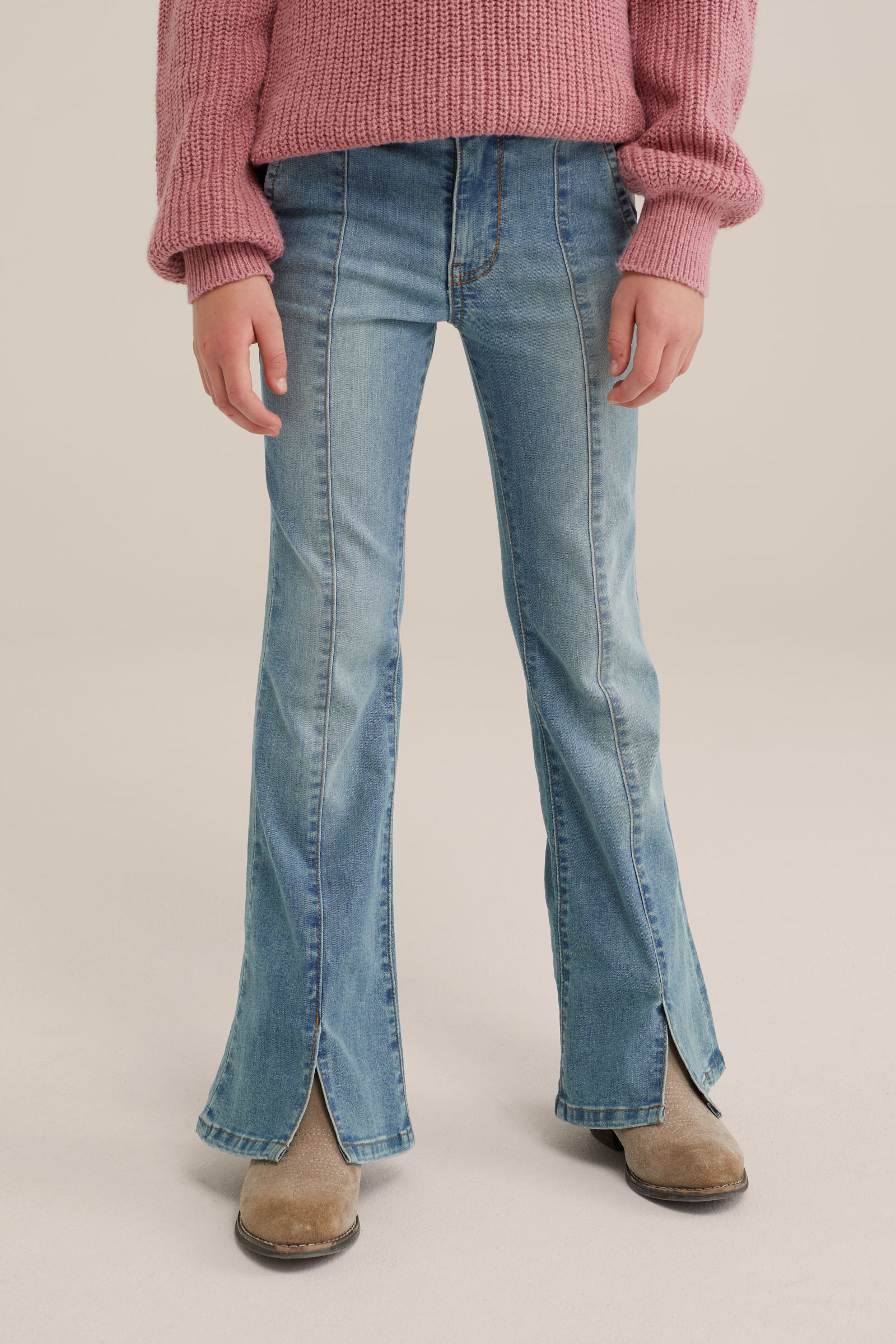 Meisjes flared jeans met stretch Blue Ridge Lichtblauw