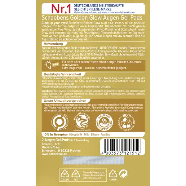 Golden Glow Augen Gel-Pads