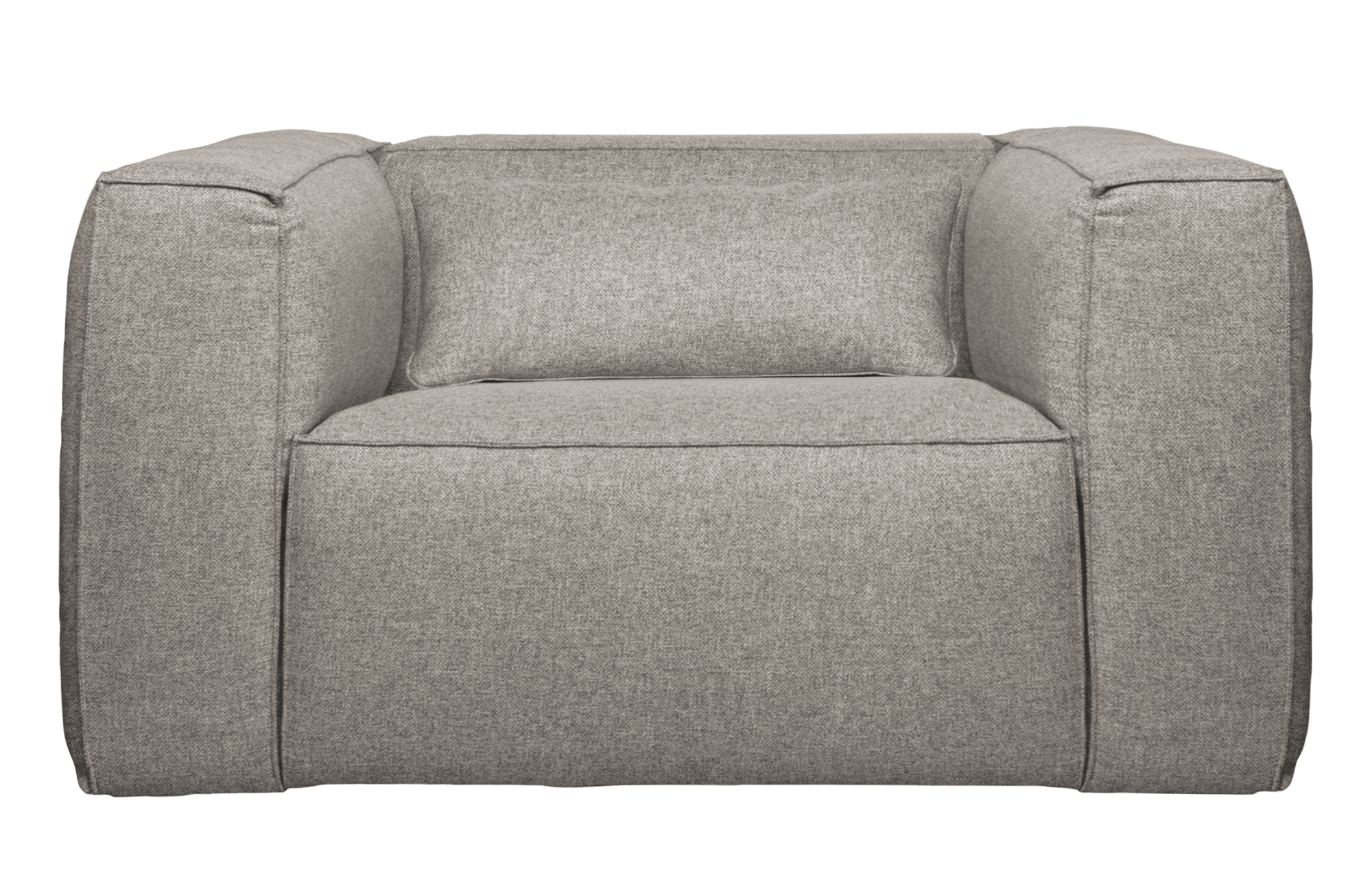 WOOOD fauteuil Bean gemeleerd Bean fauteuil incl. kussen gemeleerd lichtgrijs