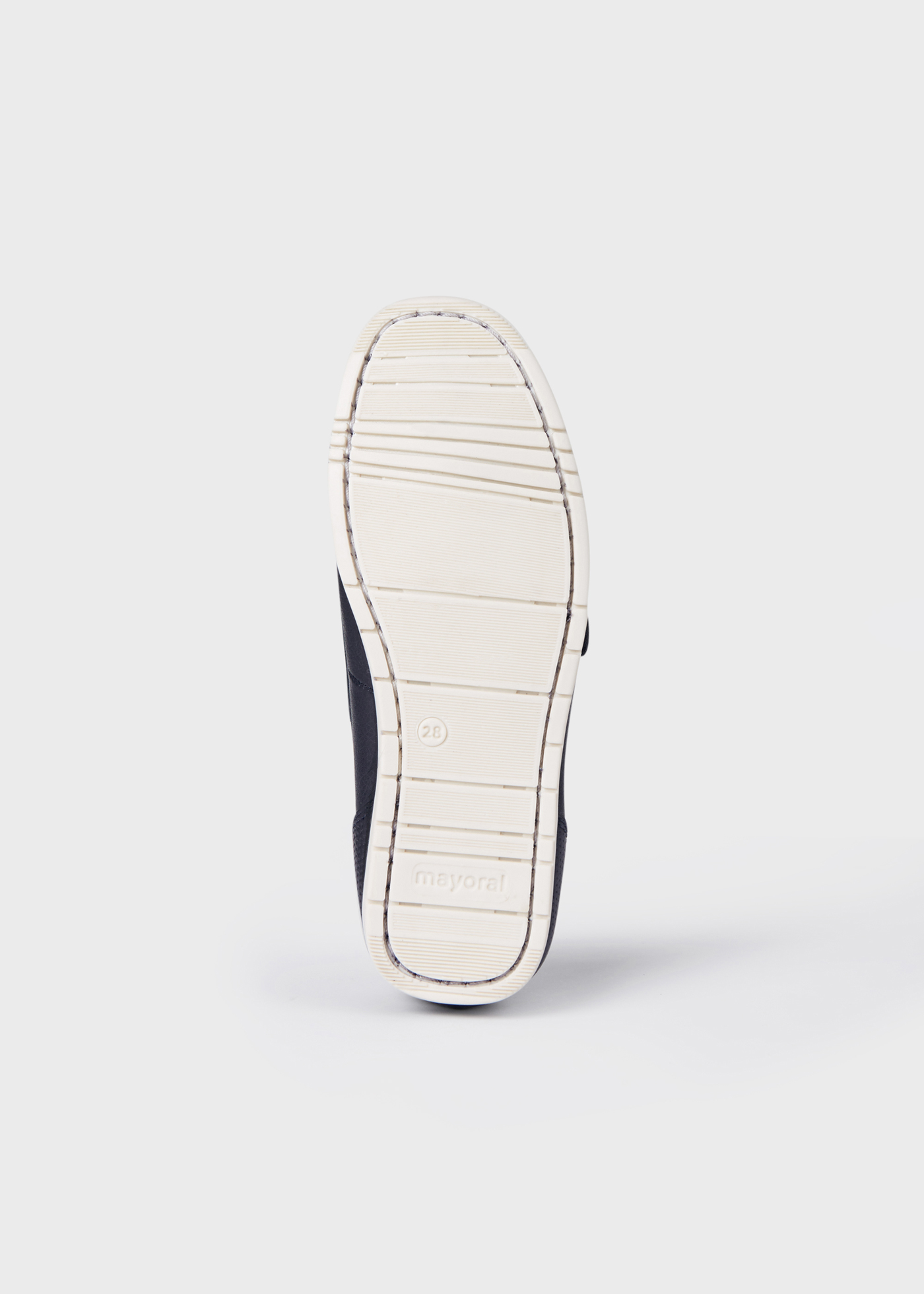 Sapatos náuticos de couro com fecho de velcro para meninos