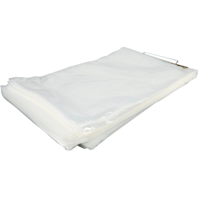 Zak, Beugelzak, LDPE, 26x44cm, 25my, Heel brood, transparant