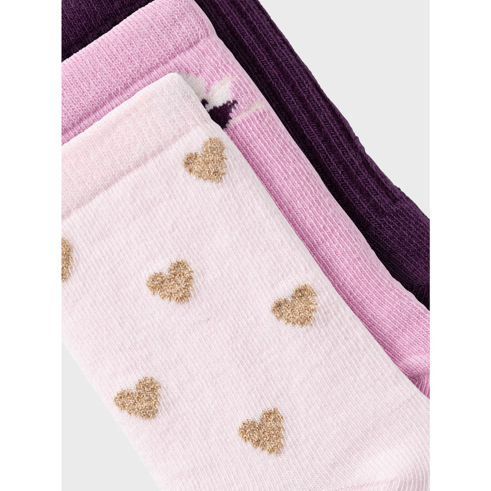 Køb Name It Pastel Lavender Lumy 3-pack Strømper