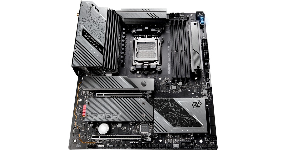ASRockX870E Taichi Lite socket AM5 moederbord  (RAID, 5 Gb-LAN, WLAN, BT, E-ATX)