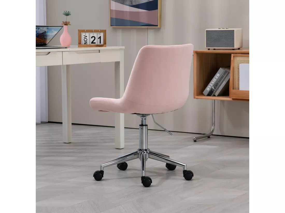 Chaise de bureau SVITA MICKY pour enfants, chaise de bureau réglable en hauteur, chaise pivotante, rose