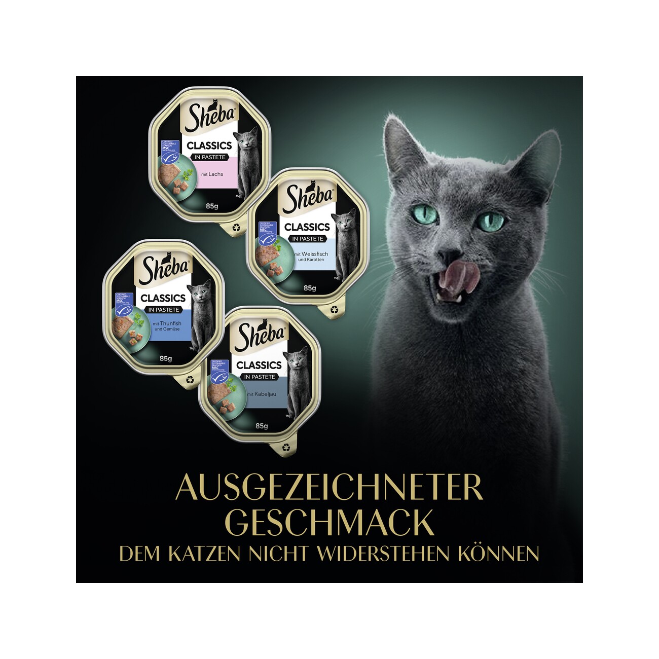 Sheba Mega-Pack Classics in Pastete Fisch Variation 32x85g