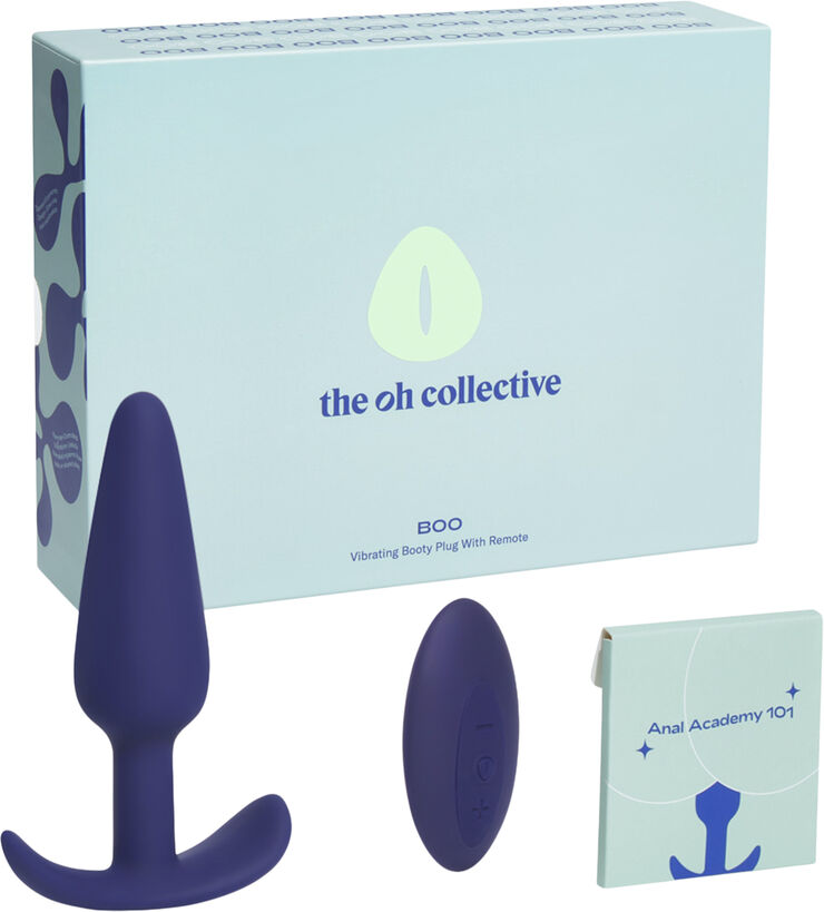 The Oh Collective Boo - Vibrating butt plug with remote control Dark plum