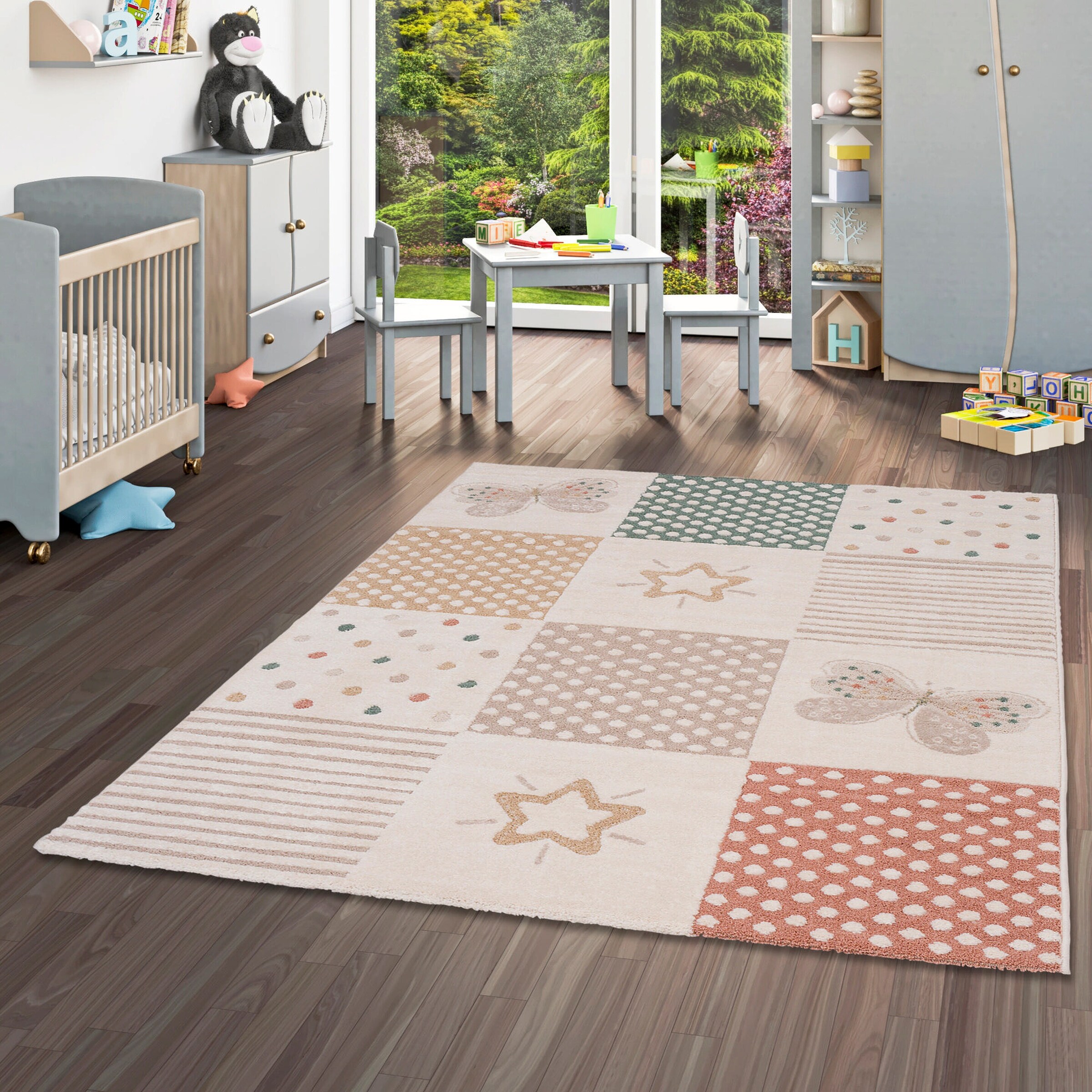 Pergamon Kinder Teppich Happy Kids Gelb - 120x170 cm