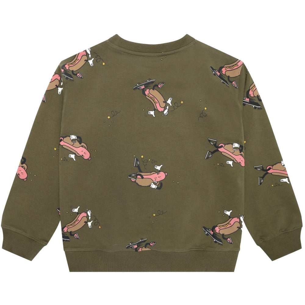 Køb The New Ivy Green Hot Dog AOP Lexington OS Sweatshirt