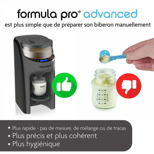 Préparateur de biberons automatique Formula Pro Advanced Gris Charcoal - BABY BREZZA
