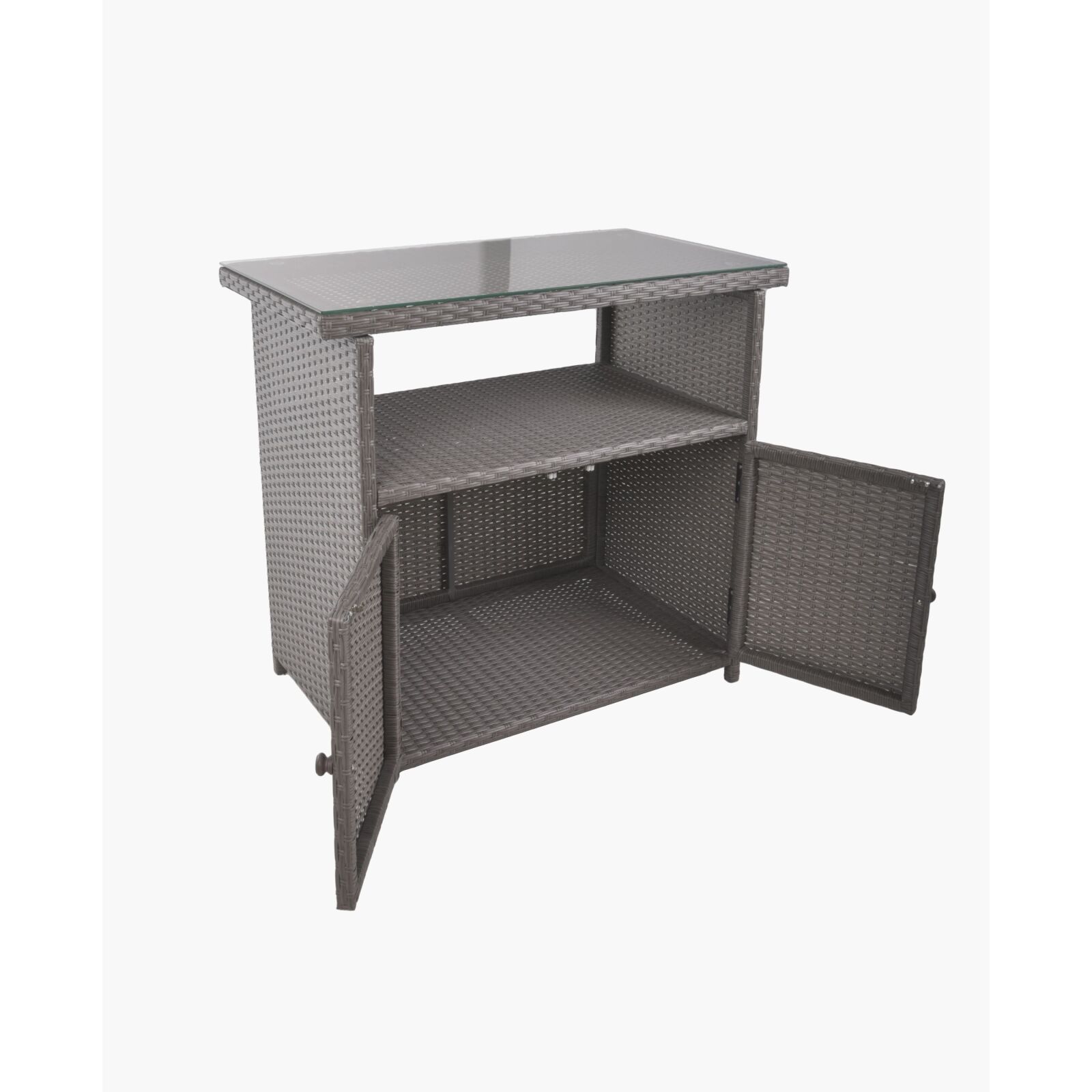 Kommode PADUA - schwarz-grau - 90 cm