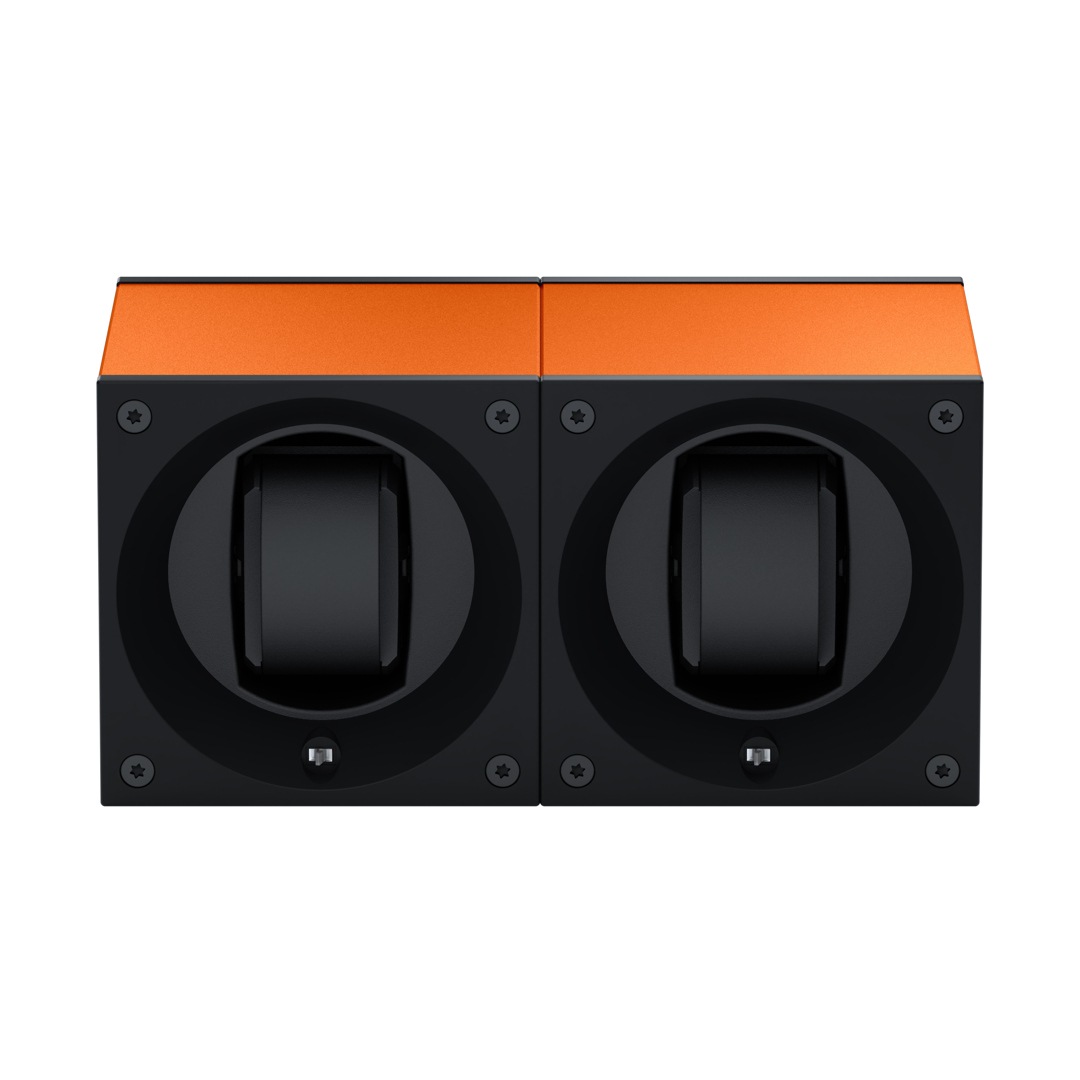 SwissKubik Masterbox Aluminium Orange - 2 Uhren