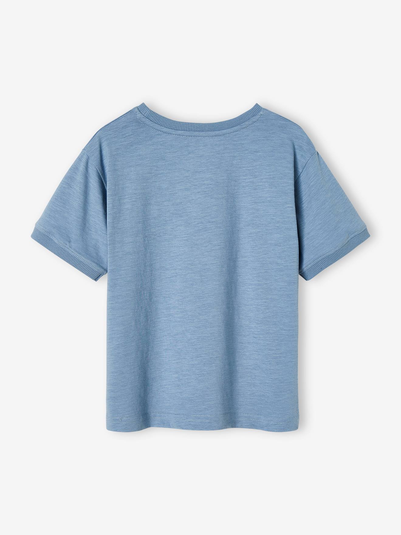 Camiseta azul clara infantil com a mensagem 