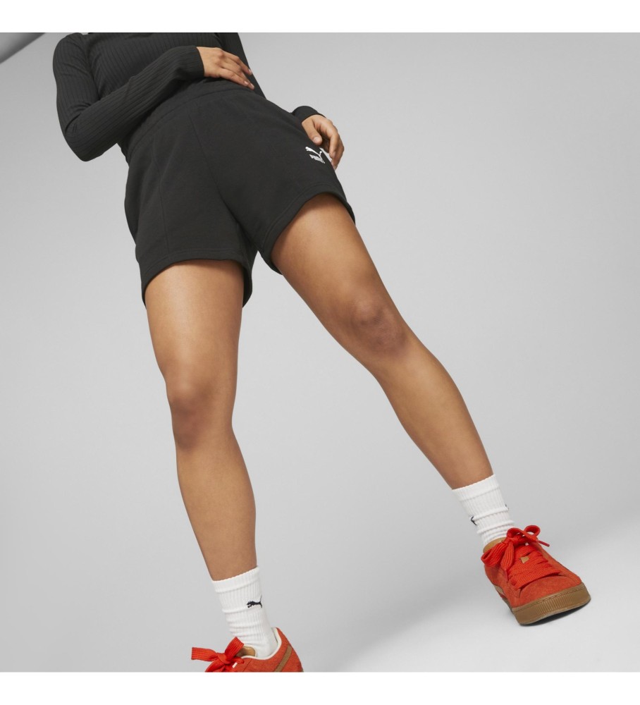 Shorts Puma Classic Pintuck pretos