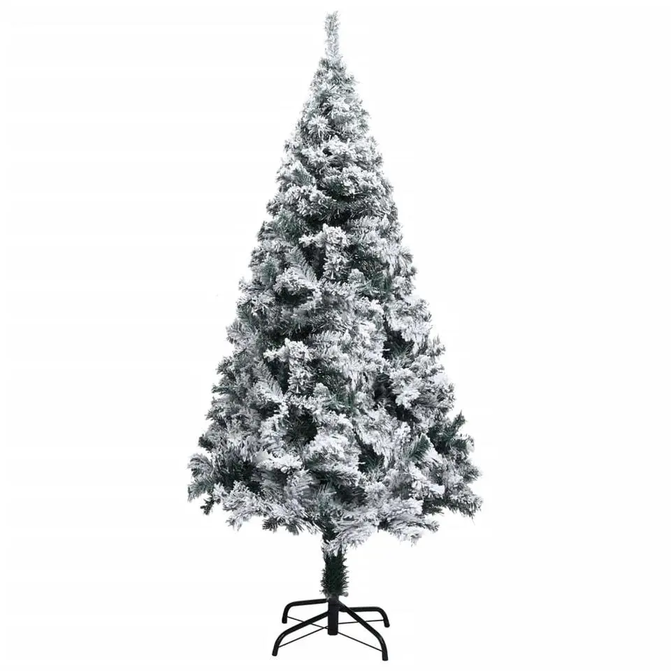 vidaXL Kunstkerstboom met sneeuw 120 cm groen