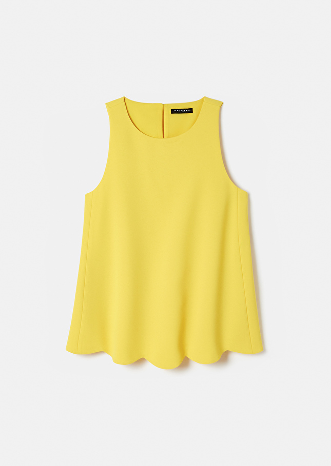 Top Tabojaune en crêpe