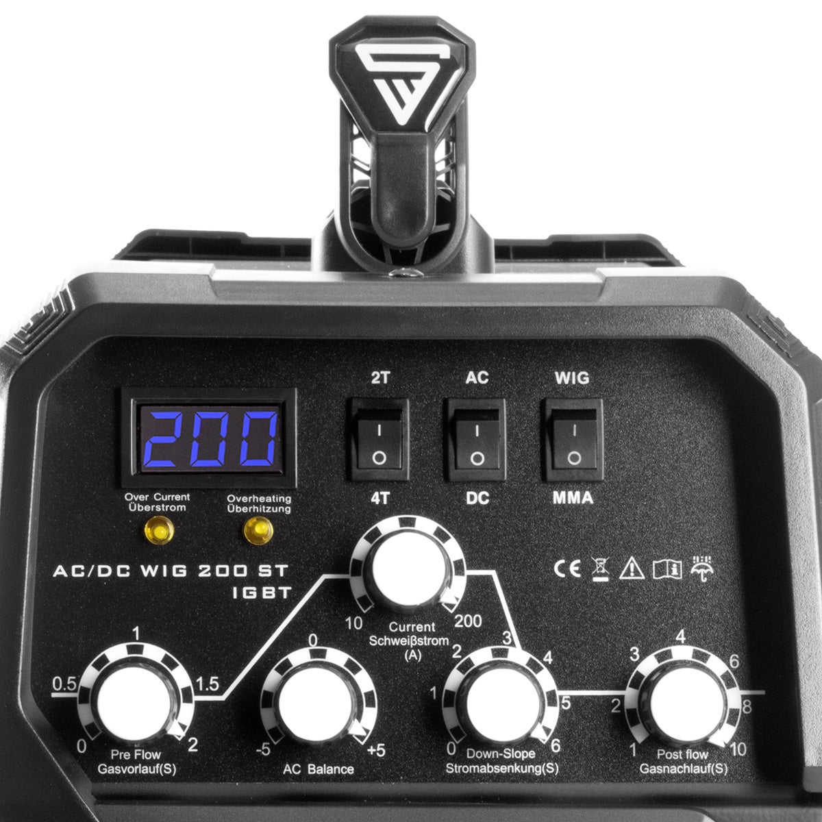 STAHLWERK Combinatie Lasapparaat AC/DC TIG 200 ST IGBT Complete Uitrusting 200 Ampère