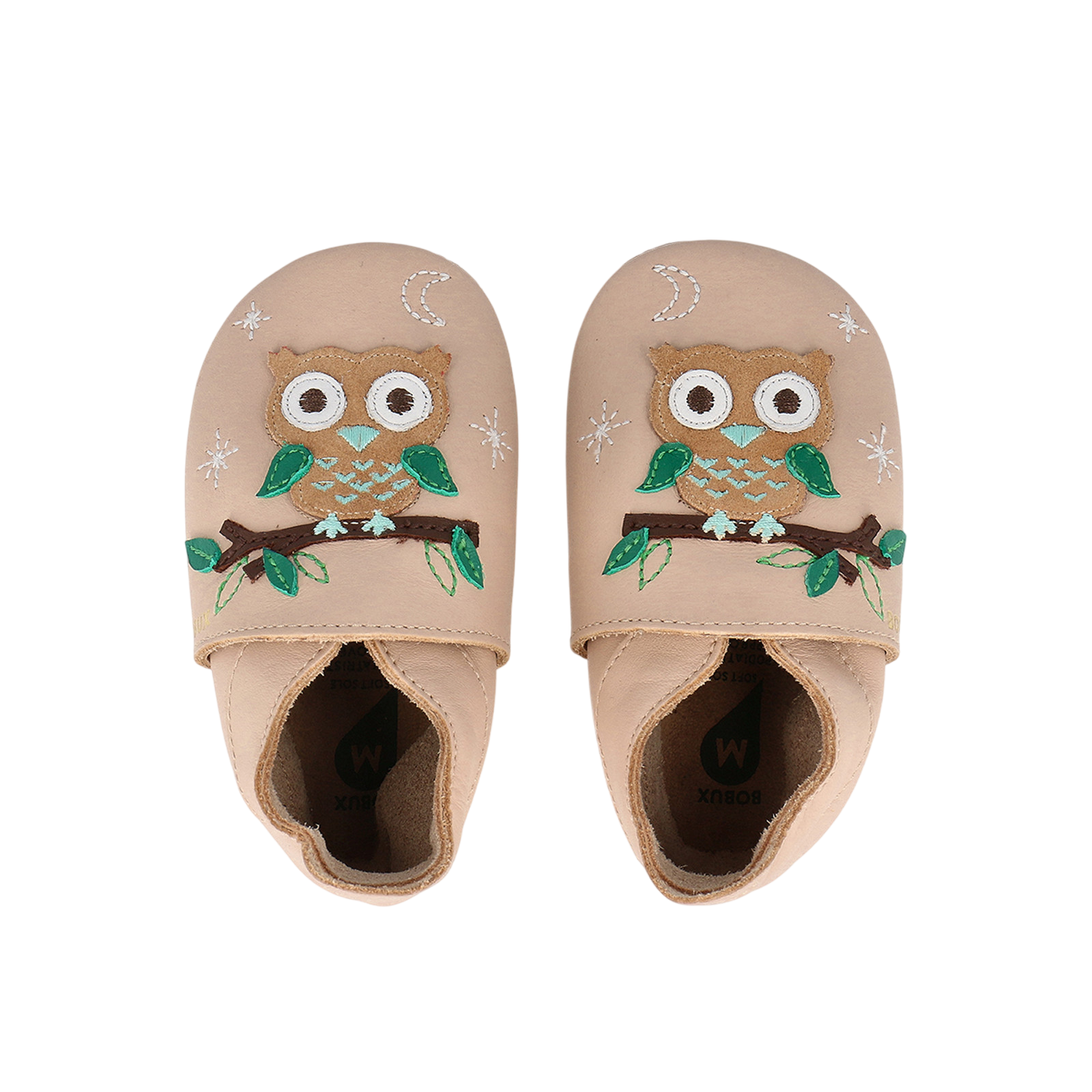 Bobux Night Owl Soft Sole beige
