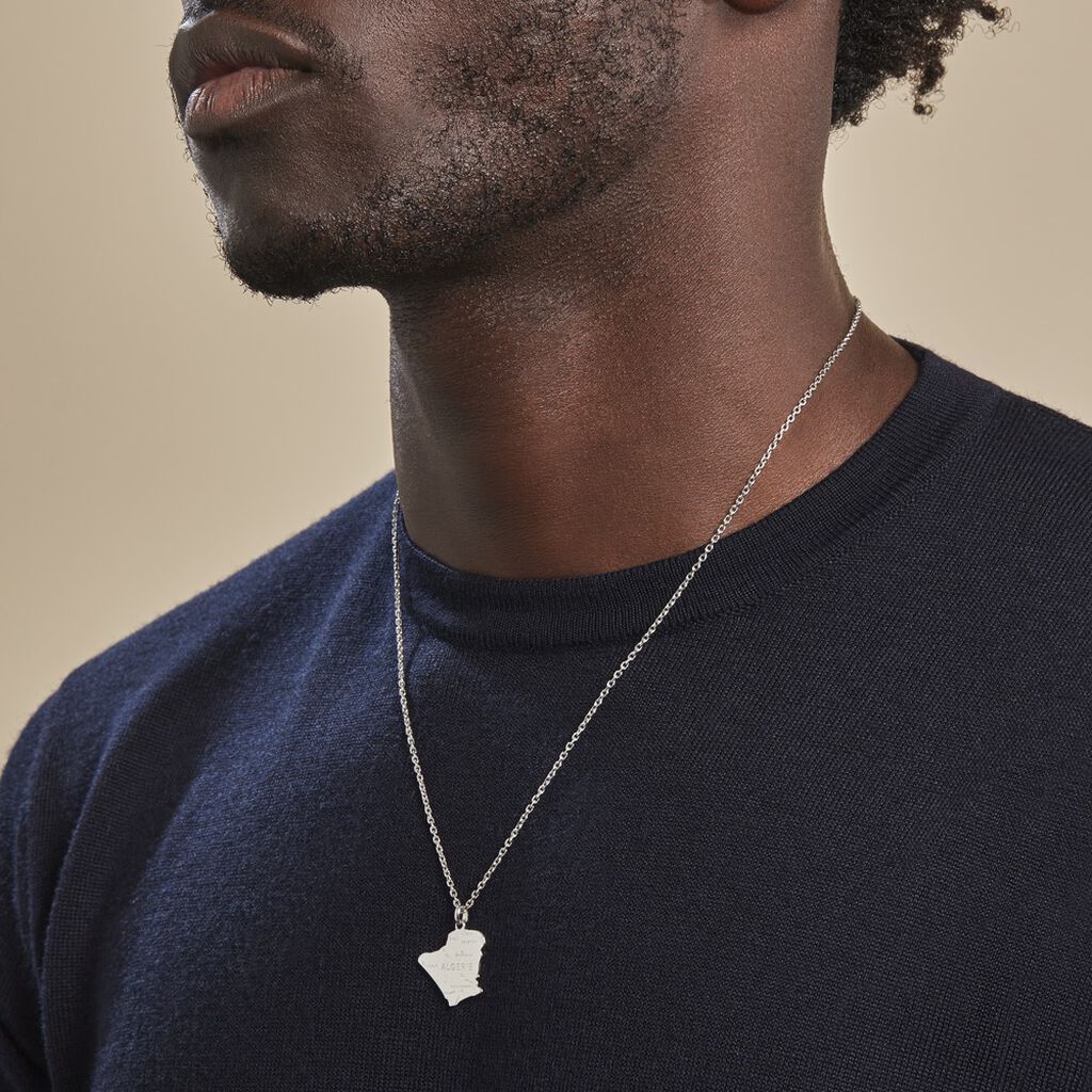 Pendentif Thea Argent Blanc