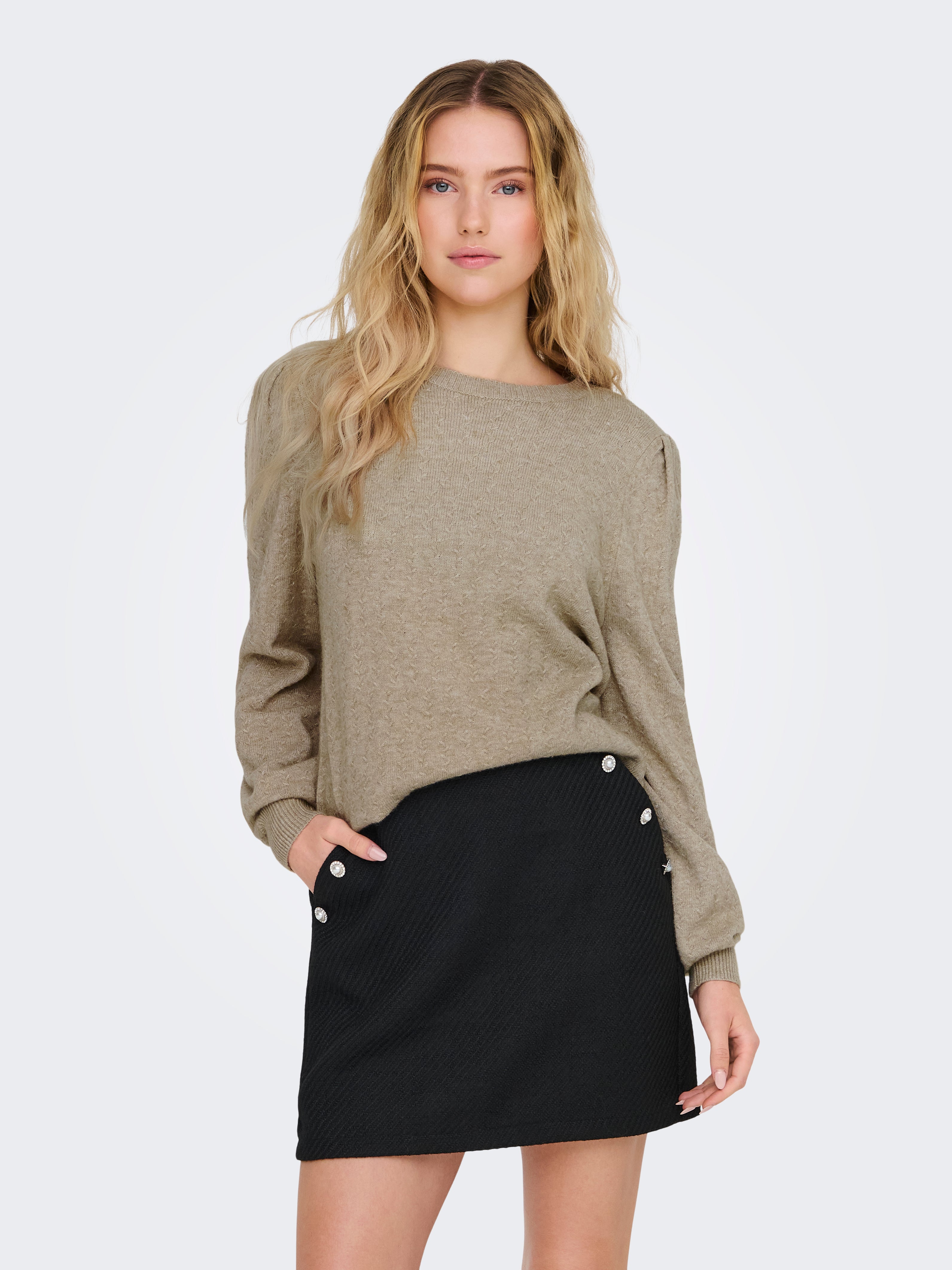 ONLKATIA Strickpullover Feather Gray