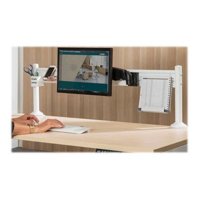 Unilux Ergo Station - Organiseur de bureau ergonomique avec bras support-écran