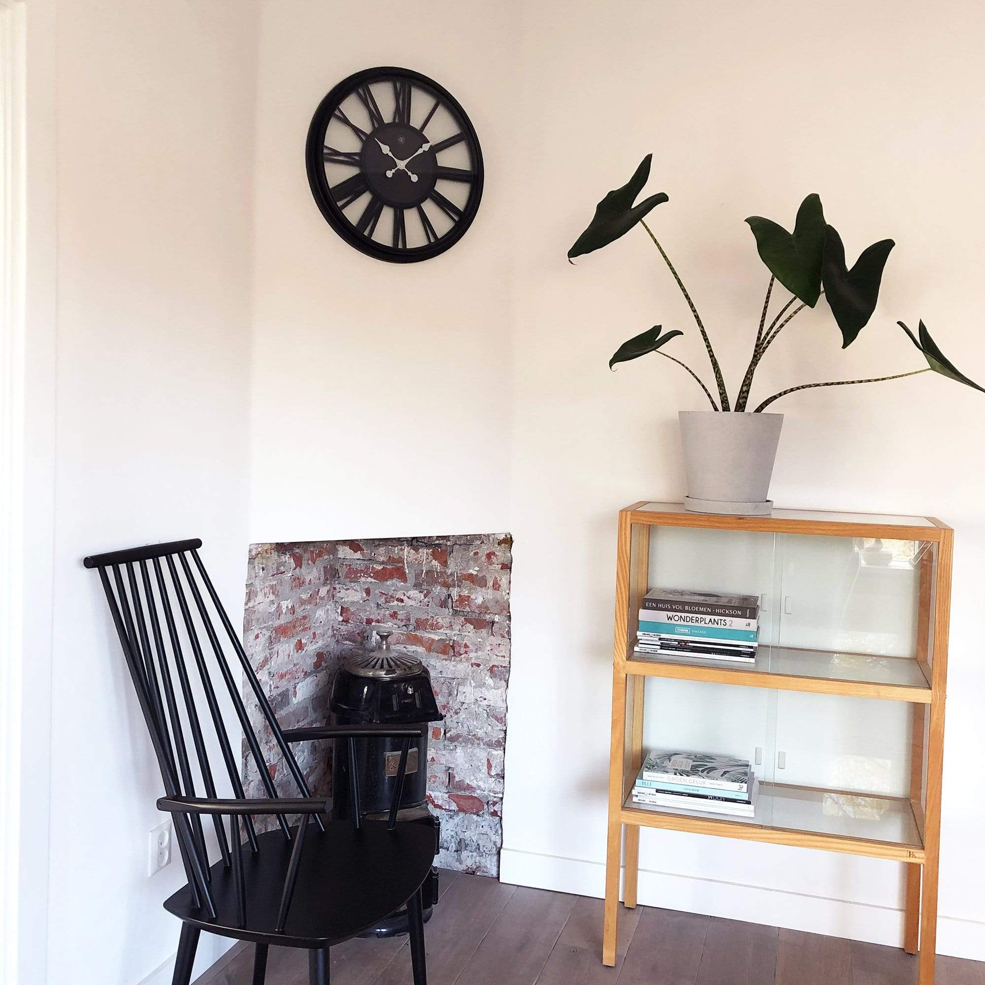 NeXtime - nXt - Wandklok -  51 cm - Plastic - Zwart - 'Quebec'