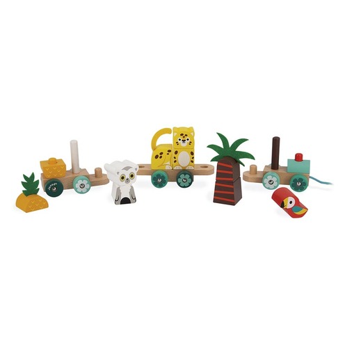 Jeu d'éveil - Train Tropical à tirer - JANOD